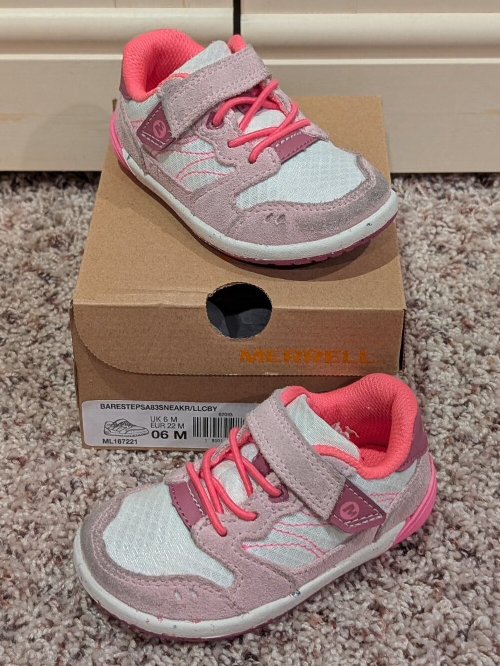 Stride Rite Merrell Kids Bare Steps A83 Sneaker 6M